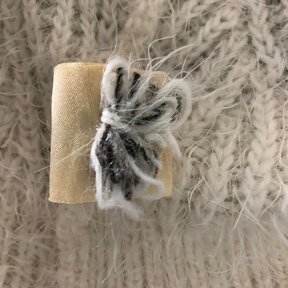 Anthropologie Gray and Cream Cowl Neck Sweater - Picture 6 of 15